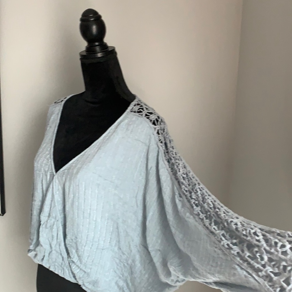 Free people blue shirt